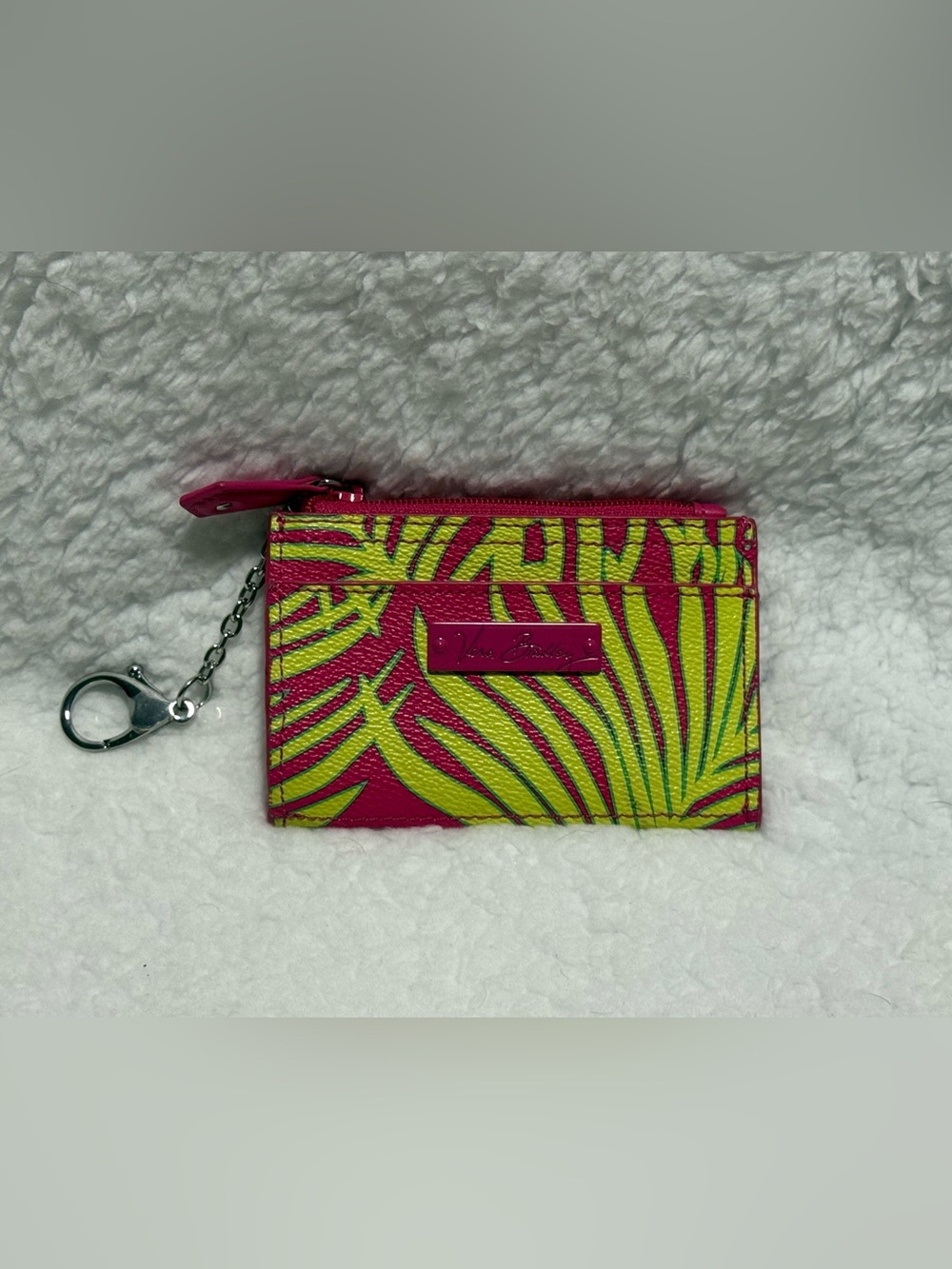 Vera Bradley Hot Pink & Lime Palm Print Card Case